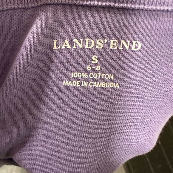 Lands' End Purple Fitted Long Sleeve Tee - Picture 3 of 5